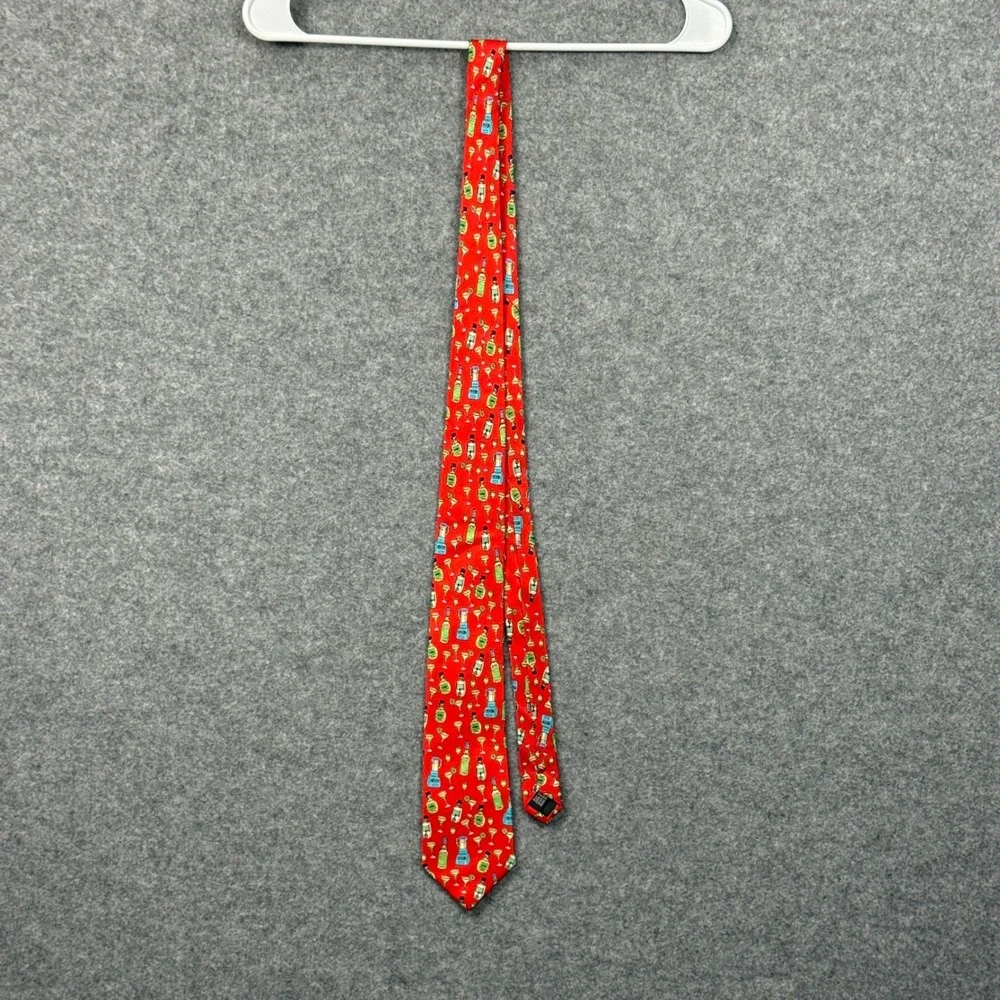 Cape Cod Neckwear‎ Mens Red Silk Margarita Tequila Cocktail Novelty Tie